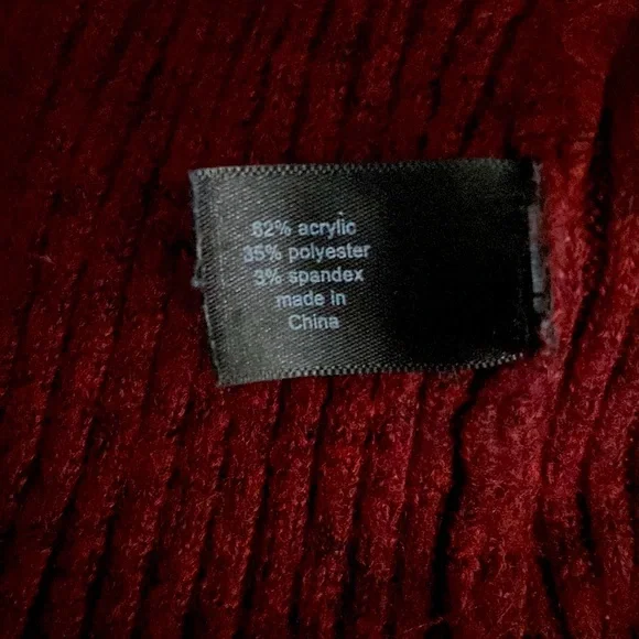 Lane Bryant Off the Shoulder Maroon Sweater - Picture 6 of 6